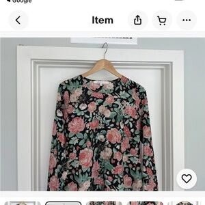 Lovers and friends long sleeve floral ruffle hem mini dress